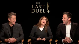 THE LAST DUEL Interview | Ben Affleck, Matt Damon, Nicole Holofcener Talk Writing For Ridley Scott
