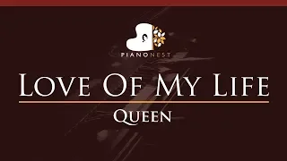 Queen - Love Of My Life - HIGHER Key (Piano Karaoke / Sing Along)