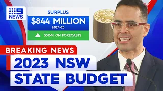 NSW Treasurer hands down 2023 state budget | 9 News Australia