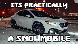 2022 WRX playing in the snow with Blizzak WS90s