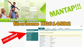 Password admin router fiberhome HG6145D2 Terbaru