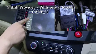 Setting CANBUS Modul Steering wheel control CIVIC FB 2013,CRV 2012-2015,NISAN XTRAIL Headunit ORCA