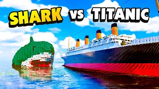 TITANIC Gets Destroyed by Unstoppable SHARKS - Teardown Mods