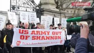 Free Margaretta D'Arcy protest at Leinster House