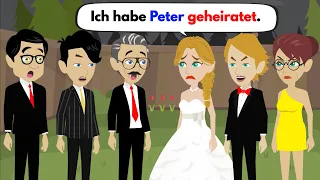 Learn German | Sarah married Peter 👰‍♀️ | Vocabulary and important verbs