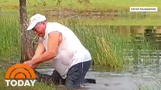 Video Shows Florida Man Rescuing His Puppy From Alligator Attack | TODAY