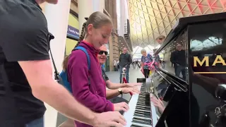 Little Girl Plays The Forbidden Piano - Everyone Is Happy