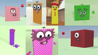 All Numberblocks Crash Test Party 100, 200, 300, 400, 800, 1000! Compilation