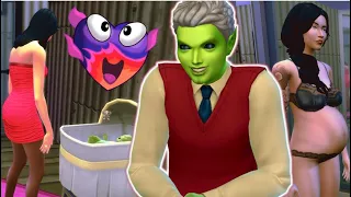 I made my Alien a Pollination Technician and gave every family an Alien baby! /Sims 4 Alien Takeover