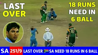 INDIA VS S.AFRICA LAST OVER | NEED 18 RUNS IN 6 BALLS | IND VS SA 2002| MOST SHOCKING BATTING EVER🔥💪