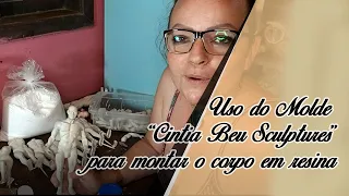 Uso do molde "Cintia Beu Sculptures" para montar um corpo masculino ou feminino em resina