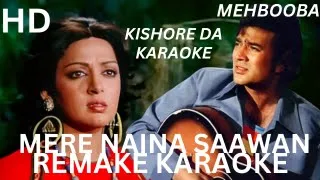 Mere Naina Sawan Bhado - Unplugged Version - HD Karaoke With Scrolling Lyrics