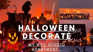 Halloween Decorate my NYC Studio Apartment With Me