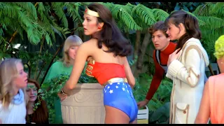 Wonder Woman High Jump Rooftop Chase & Pool Interrogation With Lasso 1080P BD