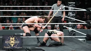 Adam Cole whips Aleister Black with a Kendo stick in the stomach: NXT TakeOver: Philadelphia