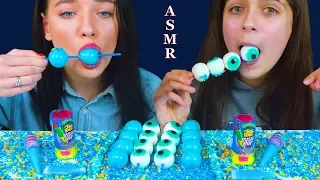 ASMR NERDS ROPE JELLY CANDY RACE, NIK L NIP WAX BOTTLE, BLUE PLANET GUMMY | Eating Sound Lilibu