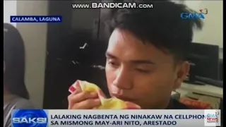 Lalaking Nag Benta Umano ng Nakaw na Cellphone, Nahuli Mismo ng May Ari