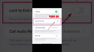 How to disable the Lock to End Call feature on Apple iPhone. #shorts