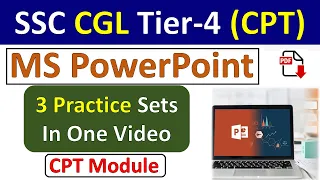 SSC CGL CPT  Powerpoint 3 Practice sets in hindi | MS Powerpoint practice for ssc cgl cpt