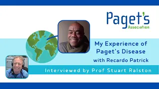 Mr Recardo Patrick explains his experience of Paget's Disease of Bone to Prof Stuart Ralston.