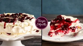 Воздушный Торт Павлова с Вишней | подробный рецепт | Cherry Pavlova Cake | Tanya Shpilko