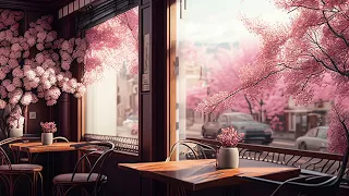 Japanese Lofi Music | Relax, Sleep, Chill. Japanese cafe with cherry blossom, birds and butterflies