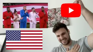 INCREDIBLE! British guy reacts to STAR SPANGLED BANNER live by PENTATONIX at CFB championships!!!!!