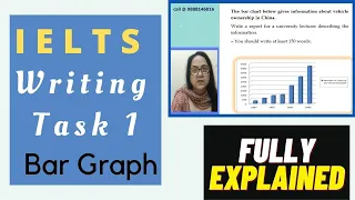IELTS Writing Task 1 Bar Graph | Fully Explained by Dr. Roma