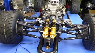 1/3 scale fuel injected 125cc v10 RC buggy, part 2