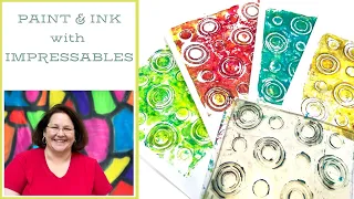 Using paint and ink on an Impressable Gel Plate