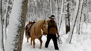 Horseback Riding in Snowy Woods | Equine Therapy