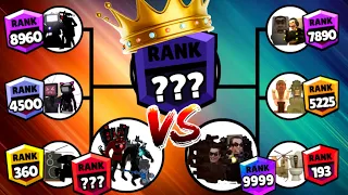 Skibidi Toilet Brawl Stars Rank Up Tournament 2vs2 |Titan Speakerman+Cameraman VS G-Clones+G-man 4.0