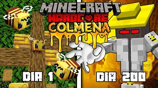 ⚪ SOBREVIVÍ 200 Días SIENDO UNA ABEJA en Minecraft HARDCORE