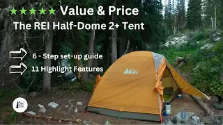 REI Half Dome 2+ Tent:  Set-up guide and feature highlights #2persontent #rei