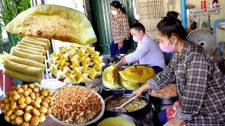 Amazing 4 Popular Foods in 1 Place! Fresh & Fried Rice Noodle Roll, Yellow Pancake, Rice Ball Cake