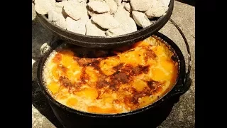 Dutch Oven Peach Cobbler