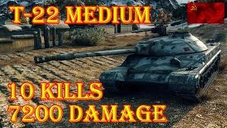 T-22 medium  10 Kills, 7.2K Damage ★ Sacred Valley ★ World of Tanks