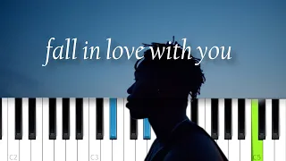 Montell Fish - fall in love with you (Piano tutorial)