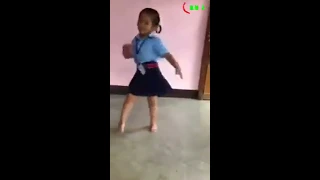 cute baby girl dancing