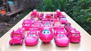Amazing! Clean up muddy minicar falling into the water & a convoys disney cars! Play in the garden27