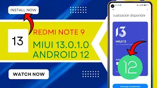 Redmi Note 9 Android 12 Install Now 🥰🥰 | Redmi Note 9 MIUI 13 Update | Redmi Note 9 MIUI 13.0.1.0 🔥🔥