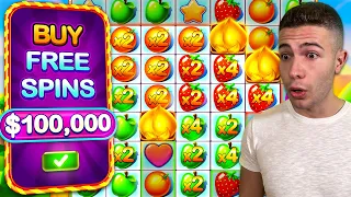 $100,000 BONUS BUYS?!  🍓 FRUIT PARTY $1,000 HIGH ROLL SPINS