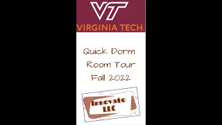 Quick Dorm Room Tour | Virginia Tech | Innovate LLC |  Fall 2022 | #shorts