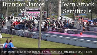 Street outlaws no prep kings Bradenton 2021: Brandon James vs Lizzy musi- team Attack semifinals