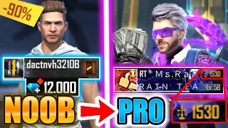 Free Fire new account to *PRO* gift - look how it became😱🔥