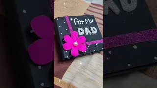 How To Make Father's Day Scrapbook ? 💕 • DIY Handmade Father's Day Gift 2023 #youtubepartner #shorts