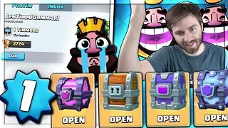 LEVEL 1 OPENING ALL CHESTS! | Clash Royale | LOSING EVERY MATCH!?!?