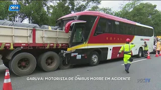 Garuva: motorista de ônibus morre em acidente