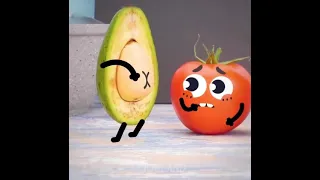 Doodland tomato in avocado butt?