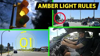 DON'T STOP on AMBER (Yellow) Traffic Light (Rule for DRIVING TEST  in Australia)